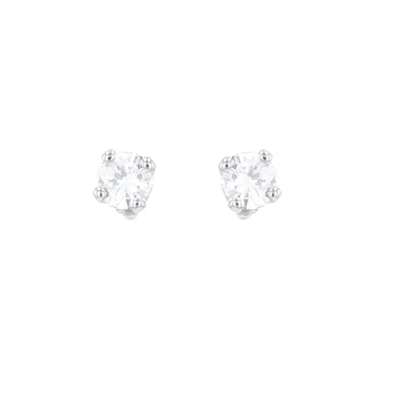 Boucles d'oreilles diamants 0.26 carat or blanc 0.99g Comme neuf -  reconditionné disponible sur Gemme Les Bijoux